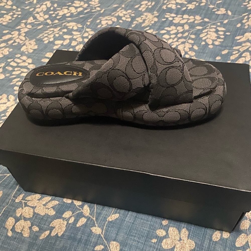 Brand New In Box Coach Penelope Jacquard Platform Sandals
